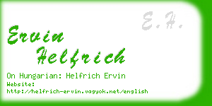 ervin helfrich business card